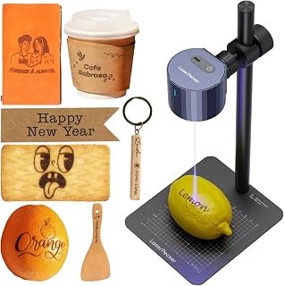 LaserPecker LP1 Plus Mini Laser Engraver for Beginners, Pocket-Sized Laser Engraving Machine with Adjustable Stand, 360° Multi-Angle Engraving for Wood Leather Paper DIY Projects
