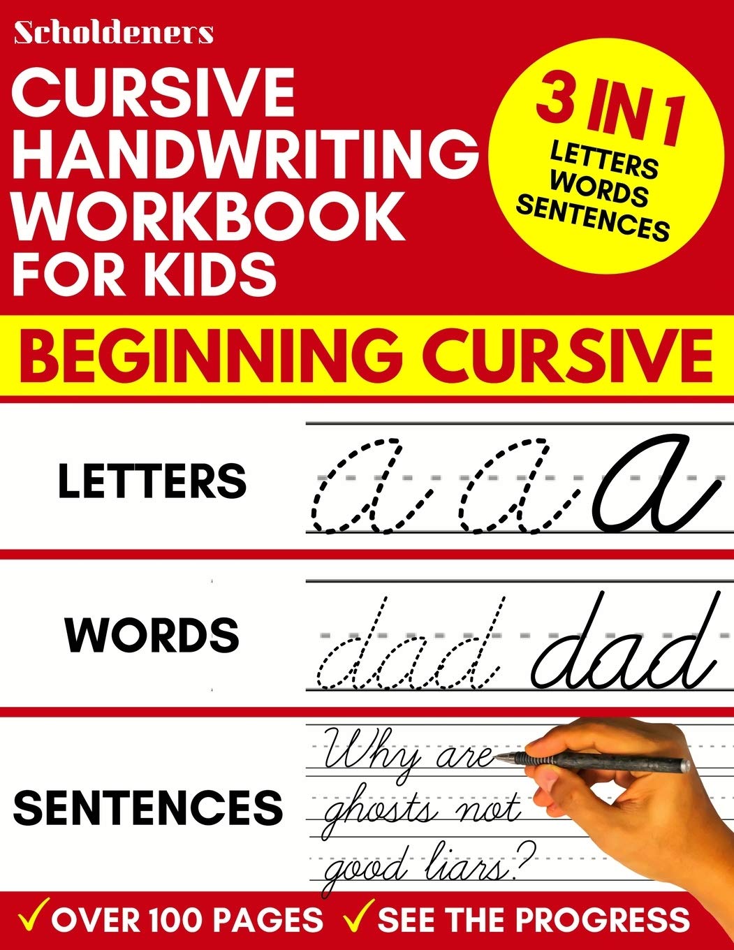 Cursive Handwriting Workbook for Kids: 3-in-1 Writing Practice Book to Master Le