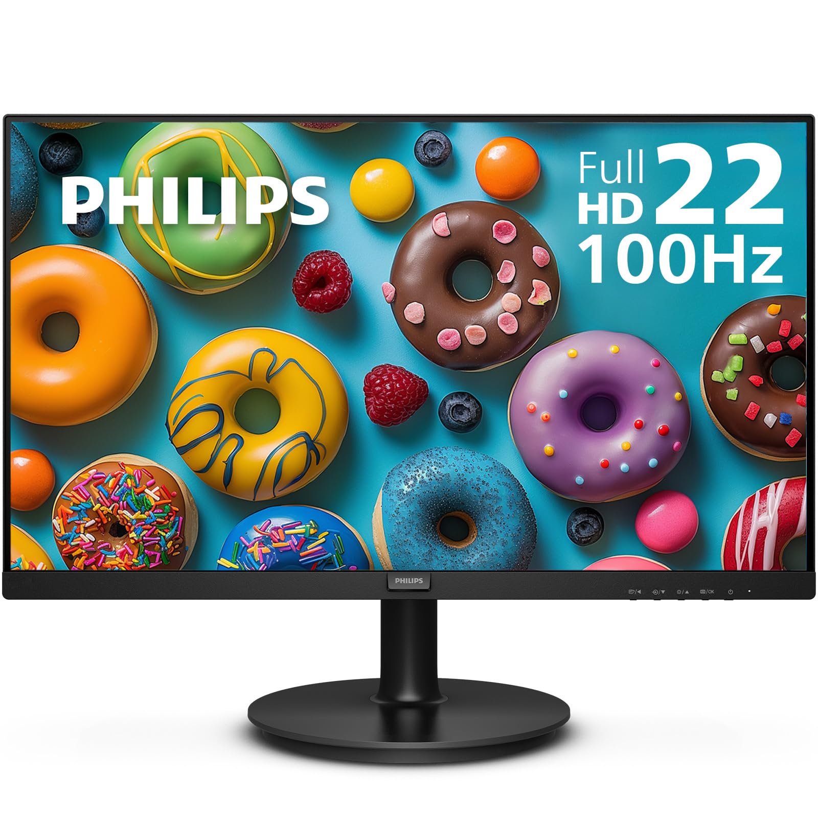 Philips 22 Inch Computer Monitor FHD 100Hz VA VESA Flicker-Free, 221V8LB | 1920×