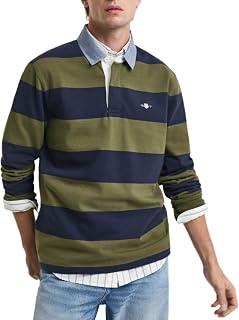 Gant Reg Chambray Stripe Heavy Rugger Men's Polo Shirt