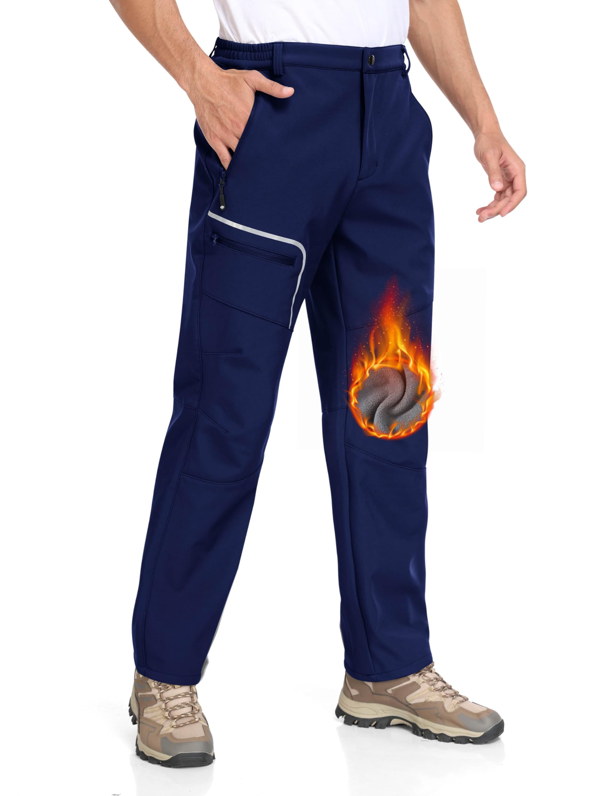 MoFiz Men's Softshell Hiking Trousers Ski Trekking Mountain Winter Windproof Wat