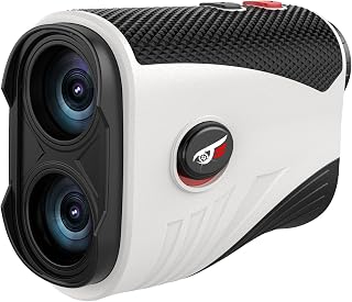 VyKure Golf Rangefinder with Slope - 1200 Yards Laser Range Finder with Flag Pole Locking Vibration, 7X Magnification rangefinder with Magnet Stripe (White)
