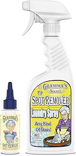 Grandma's Secret Spot Remover Laundry Spray - Chlorine, Bleach and Toxin-Free for Clothes - Fabric Stain Remover Removes Oil, Paint, Blood and Pet Stains - 16 oz & 2 oz Combo, DuoPack
