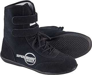 Speedway Motors Hightop Racing Shoes, SFI 3.3/5, Flexible Leather