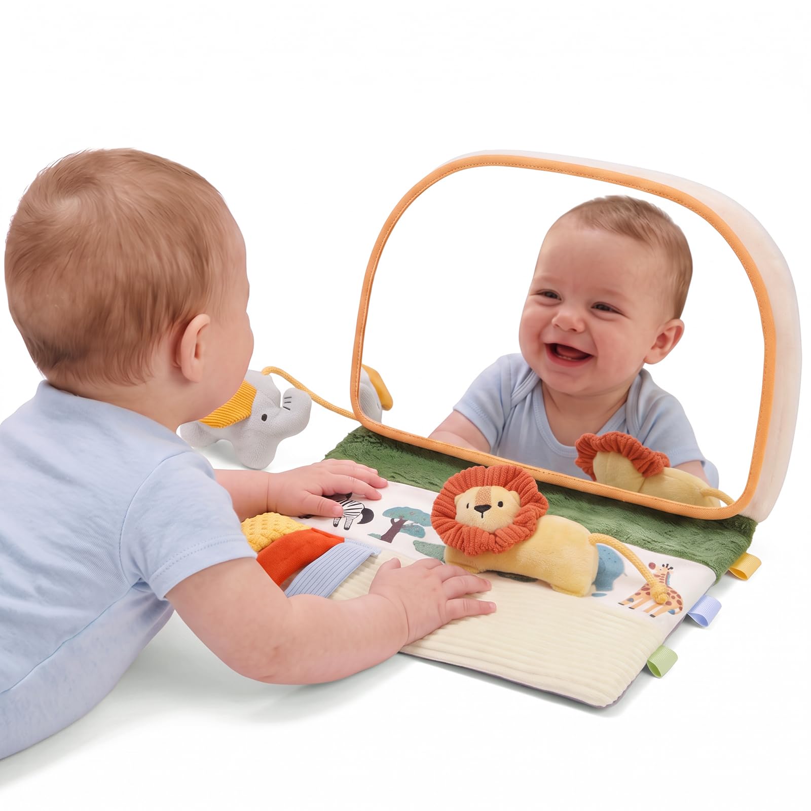 Tummy Time Mirror Toys, Baby Mirror Tummy Time, Sensory Toy for 0-12 Months | La
