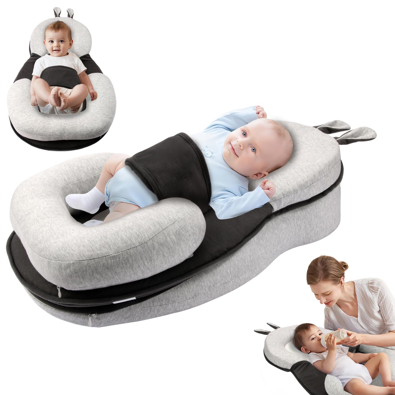 Joehea Baby Lounger, Dual-Function Removable Machine-Washable Pad | Lightweight 