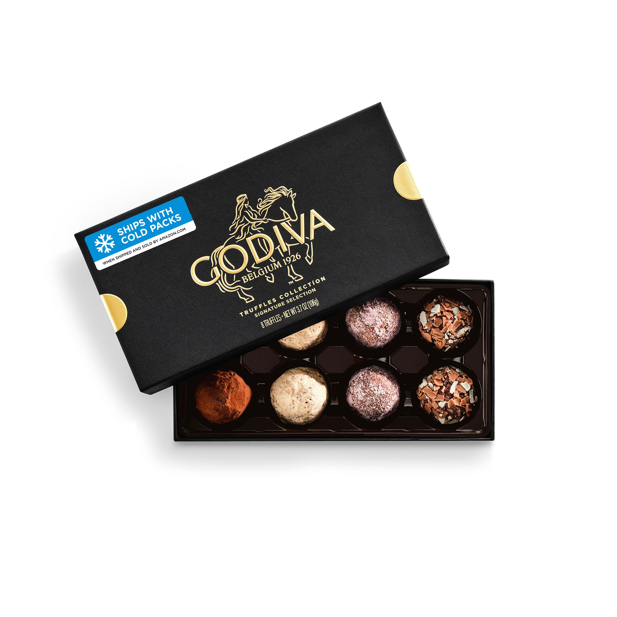 Godiva Signature Belgian Chocolate Truffles Gift Box, Gourmet, 8 Pc | Belgian da
