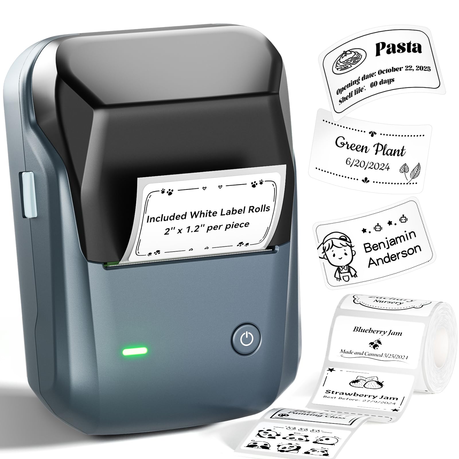 NIIMBOT B1 Label Maker, 2Inch Bluetooth Label Printer for Home, Blue | Label Mak