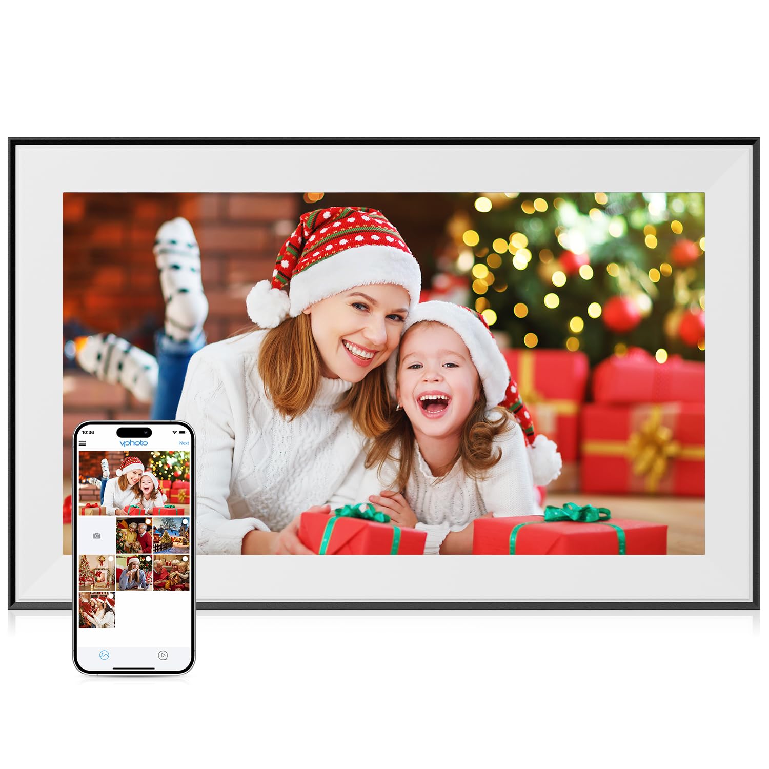 Dragon Touch 15.6 Inch Large Digital Picture Frame - WiFi Digital Photo Frame wi