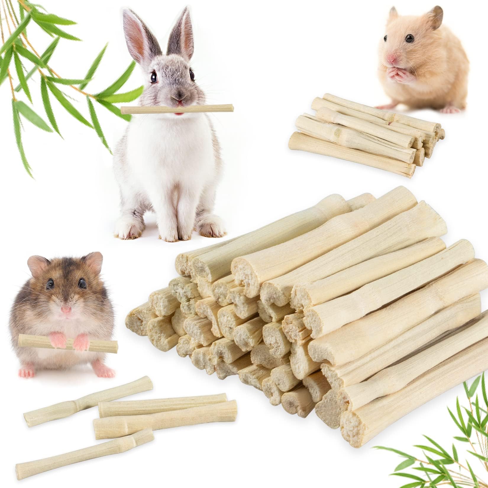 Sweet Bamboo Chew-Sticks for Rabbits & Chinchillas 240g – Natural Bamboo Chew St