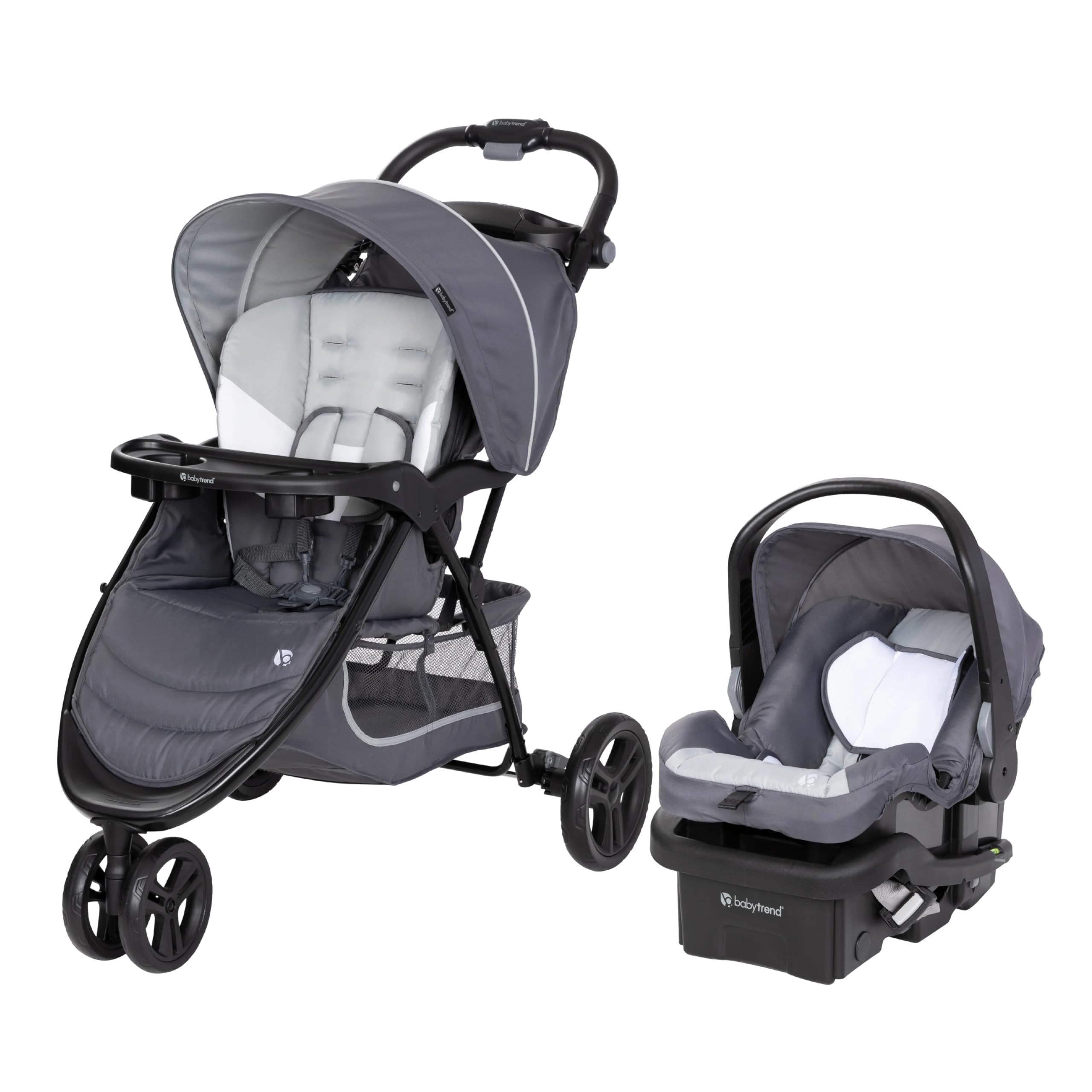 Baby Trend EZ Ride Travel System with EZ-Lift Infant Car Seat, Dash Grey | For F
