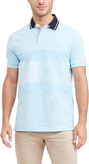 Tommy Hilfiger Men's Short Sleeve Cotton Pique Flag Graphic Polo Shirt in Custom Fit