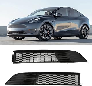banapoy Front Grill Mesh Grille Grid Inserts for Model Y 2020‑2023, Air Inlet Vent Cover Bright Black Bumper Y,banapoyzgkr6nd1g7