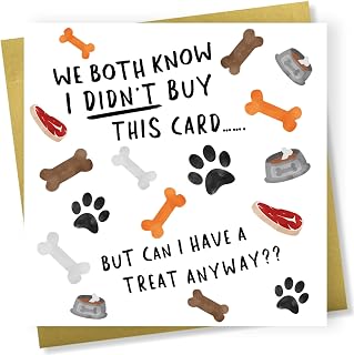 Printperfect - Funny Birthday Card From The Dog Amusing Birthday Card For Dog Owner - “Fur Baby Gift For Dog Mum, Dad, Wife, Husband, Girlfriend, Boyfriend - Hilarious Card For Dog Parents