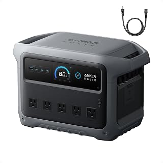 Anker SOLIX C1000 Gen 2 with AC charging cable, 2000W 1024Wh Power Station | 49 Min Fast Charge, Peak 3000W, Full Charge in 49 Min, Solar Generator for Home Backup, Power Outages and Camping