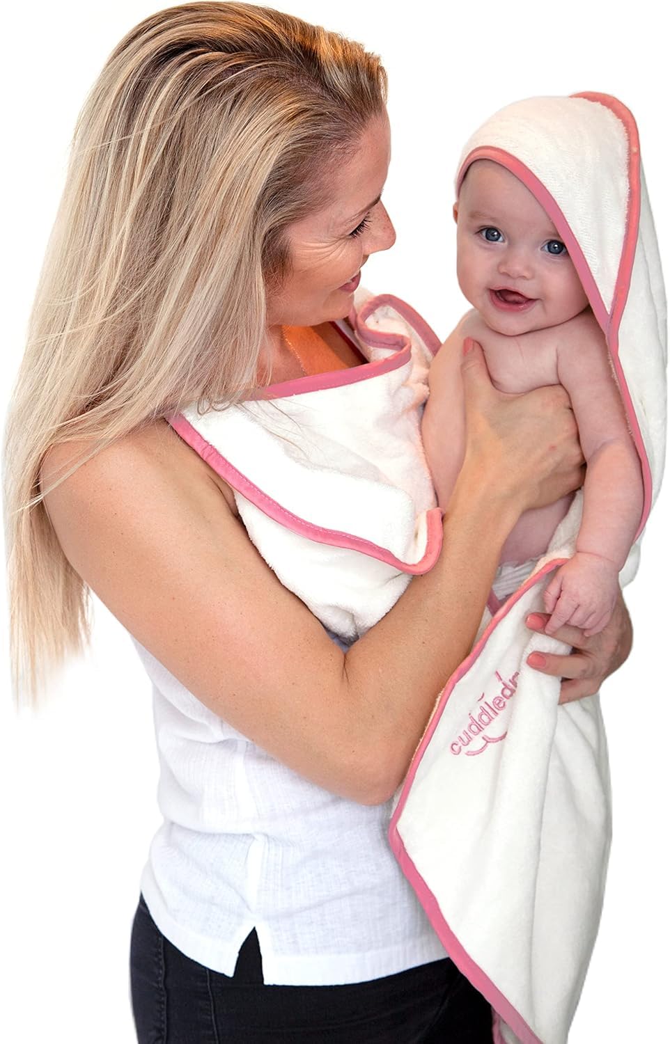 Cuddledry Hands Free Baby Bath Towel | Luxuriously Soft Bamboo & Cotton Hooded B