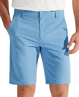 Libin Men's Golf Shorts 7"/9" Casual Flat Front Hybrid Dress Shorts