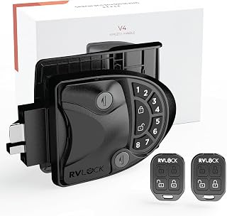 RVLock V4 Keyless RV Door Lock, Full Metal, for Campers/5th Wheels/Trailers | Premium weatherproof Keyless Entry Door Lock with Backlit Code Keypad &amp; High Security Protection