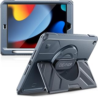 Dexnor Case for iPad 9th/8th/7th Generation 10.2" Rugged Extra-Wide Stand