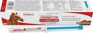Ivermectin Horse Paste 1.87%, Apple Flavor – 6.08g Gel Dewormer Syringe for Equine Use Only, Treats up to 1,250 lbs (1 - Pack)