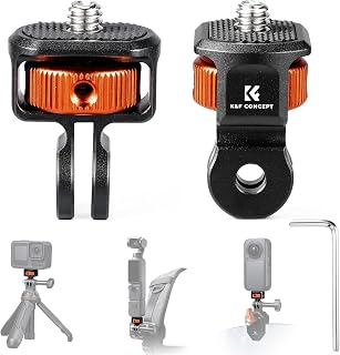 K&F CONCEPT 2 Pack 1/4" Action Camera Mount Adapter, Tripod Mount Adapter | For Insta360 X6 X5 X4/3 Luna Ultra, DJI Osmo Pocket 4/3 4P, Osmo 360, GoPro Hero 13 12 11 Mission 1 PRO and Phone Cage PP36