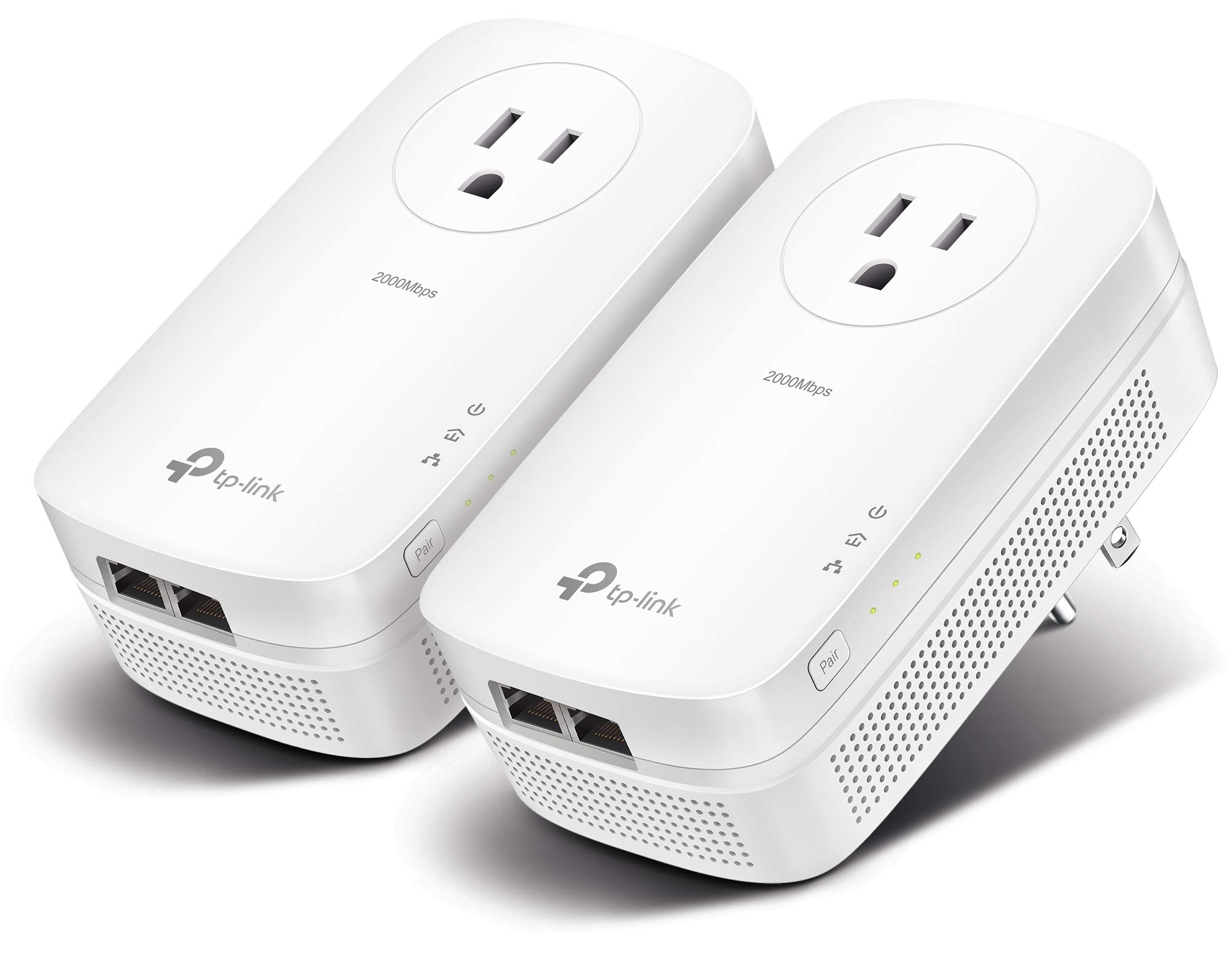 TP-Link AV2000 Powerline Ethernet Adapter, Passthrough, 2 Gigabit Ports | Powerl