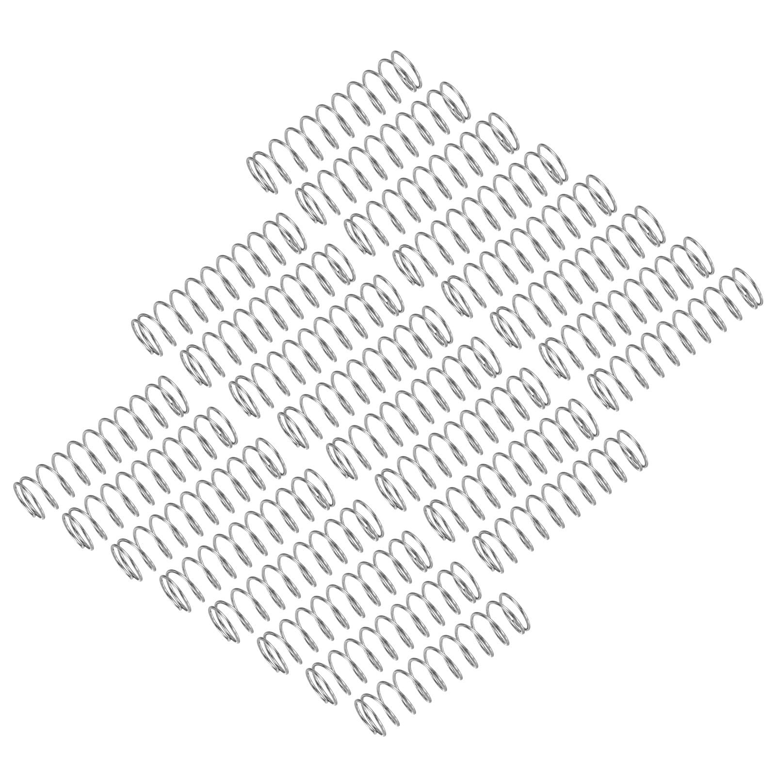 uxcell 25Pcs Compression Spring, 304 Stainless Steel 5mm OD 0.4mm Wire 20mm Leng