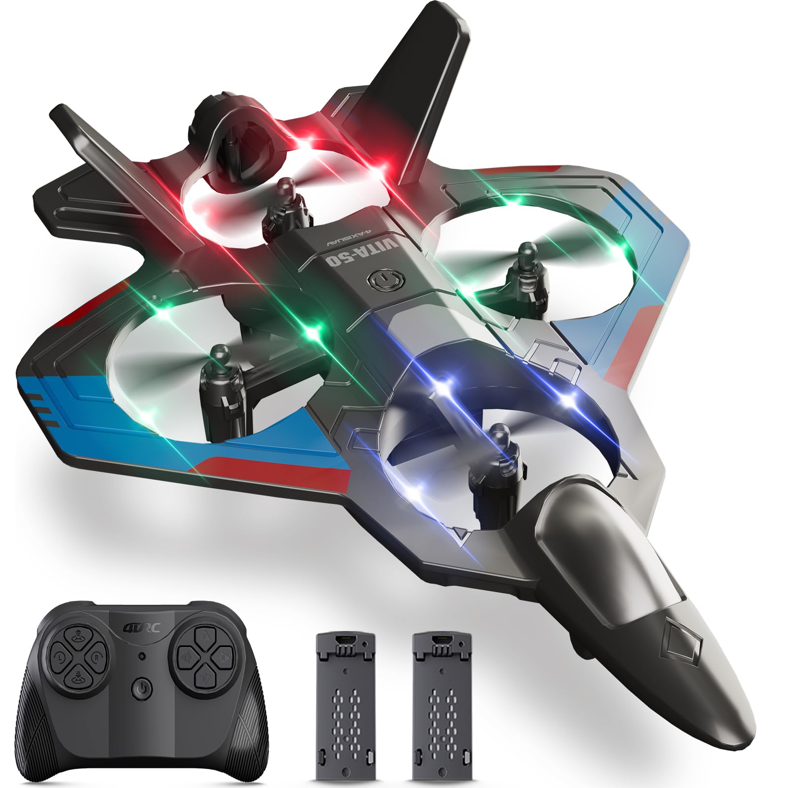 4DRC RC Planes Remote Control Airplanes for Kids Adults,Black,2Batteries | Remot