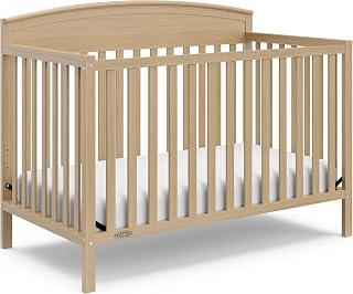 Graco Benton 5-in-1 Convertible Crib, Driftwood | GREENGUARD Gold Certified, Converts from Baby Crib to Toddler Bed, Daybed and Full-Size Bed, Fits Standard Baby Crib Mattress