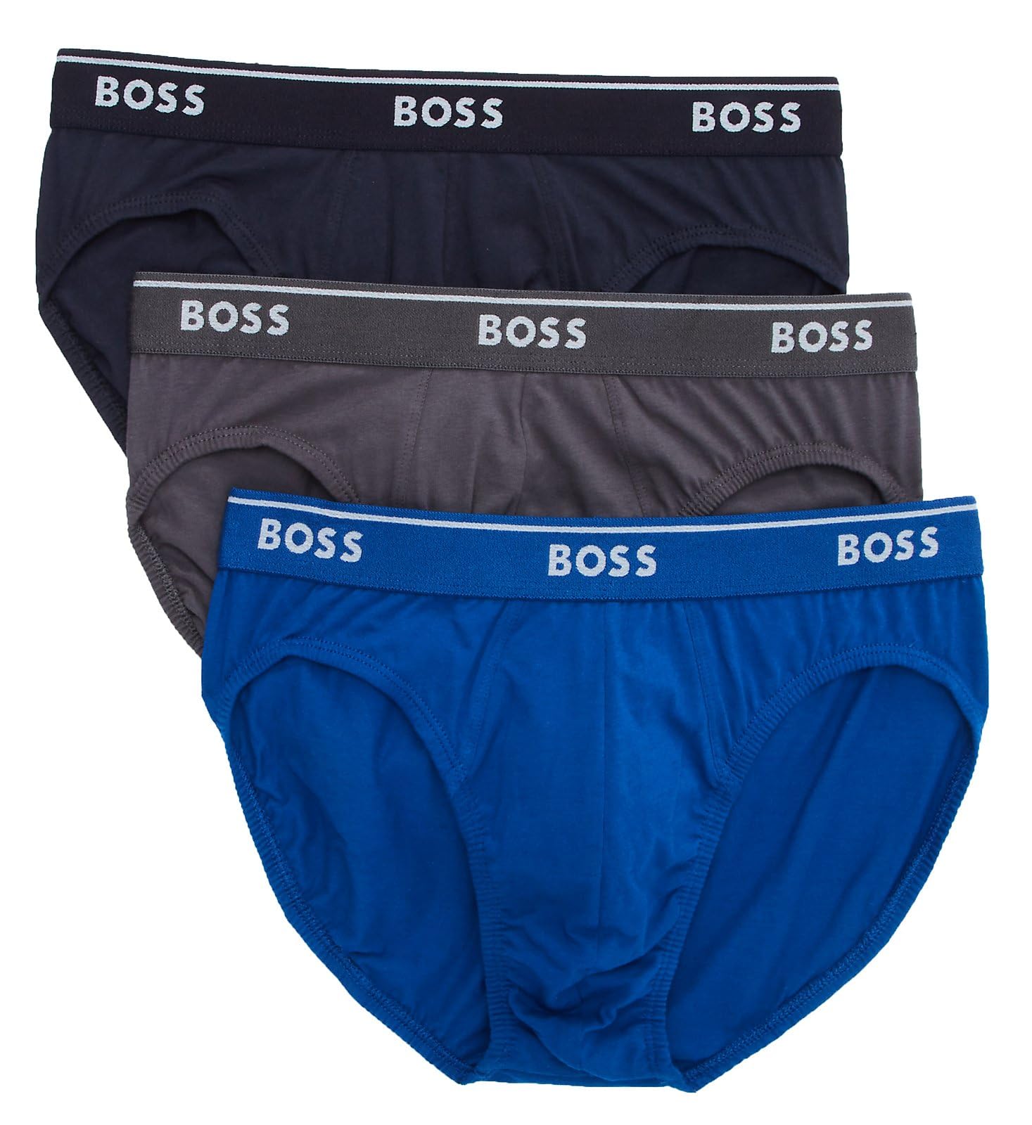 BOSS Mens pack of logo waistband briefs