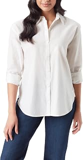Gloria Vanderbilt Women's Amanda Button Down Shirt with Roll-tab Sleeves Standard