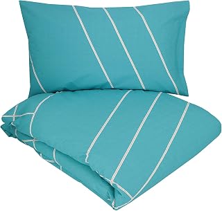 Gabel Duvet Cover Set, Turquoise, Queen Size
