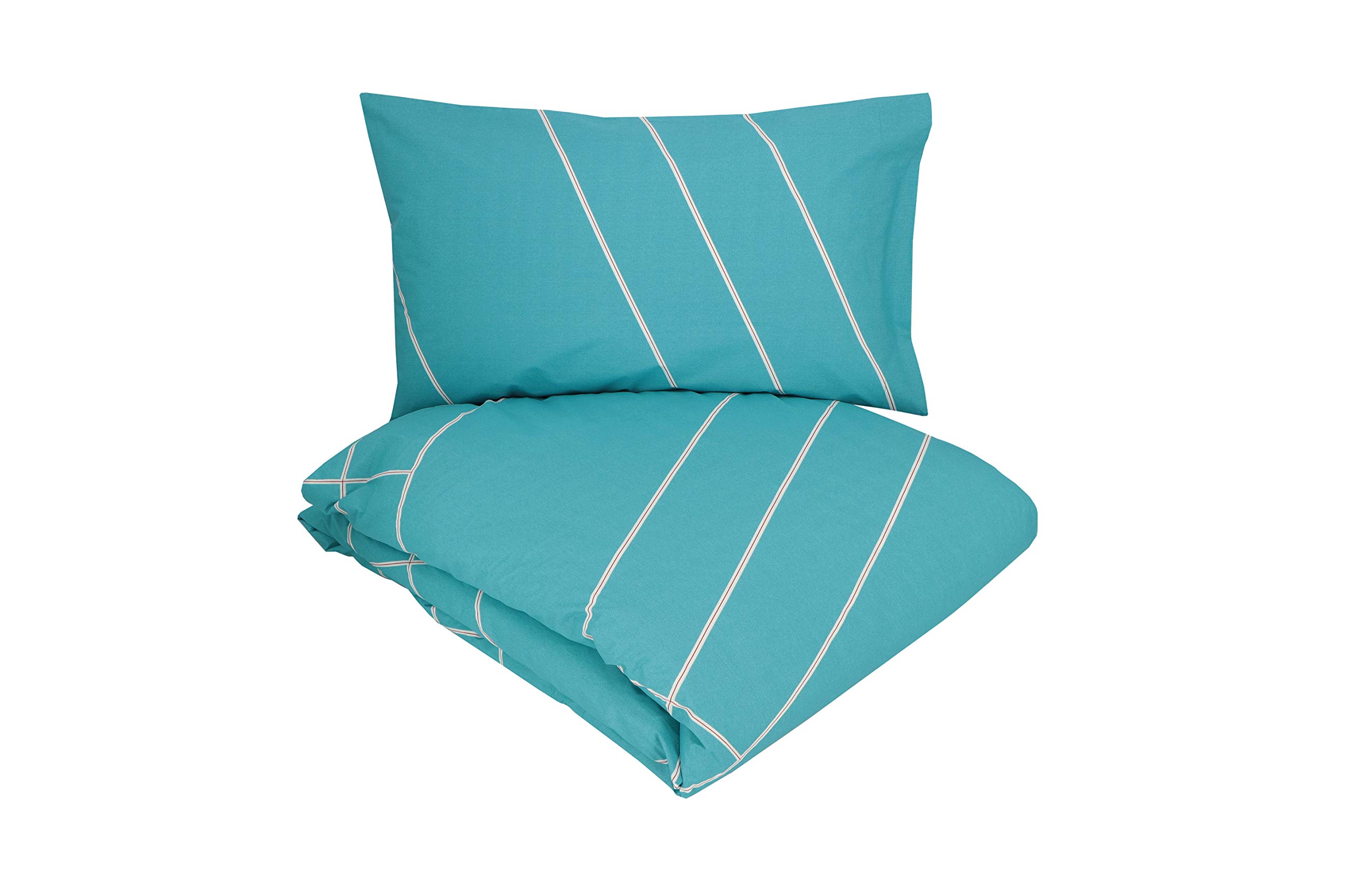 Gabel Duvet Cover Set, Turquoise, Queen Size