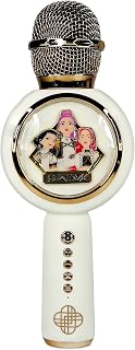 OTL Technologies K Pop Demon Hunters Golden Popsing LED Light Up Wireless Karaoke Microphone with Voice Changer Mode