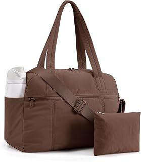 LIGHT FLIGHT Gym Bag for Women, 20L Travel Duffel Bag with Toiletry Bag | Under-Seat Airline Carry on Overnight Bag, Lightweight Weekender Bags with Luggage Strap