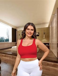 plus size sports bra for women high support racerback full coverage comfortable wide bust