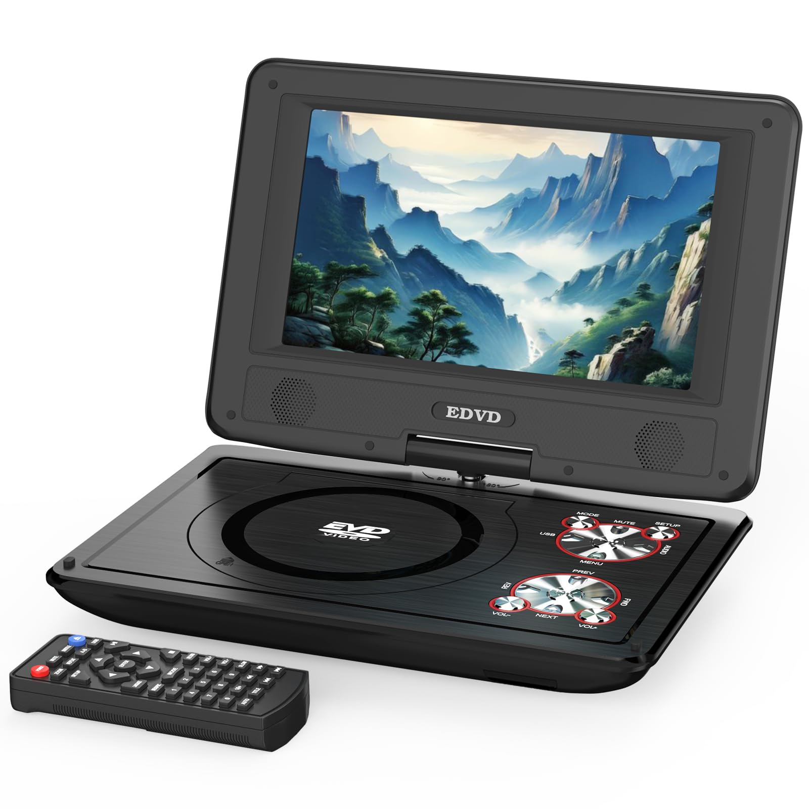 SQQBZZ 11.5"" Portable DVD Player with 9.5"" Swivel Screen, 5-Hours Rechargeable