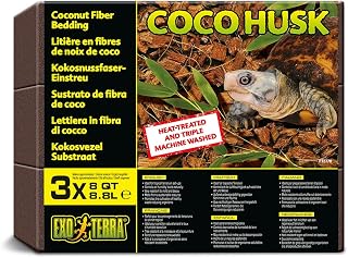 Exo Terra Coco Husk Reptile Substrate - 3 Bricks x 8 qt (Pack of 1)