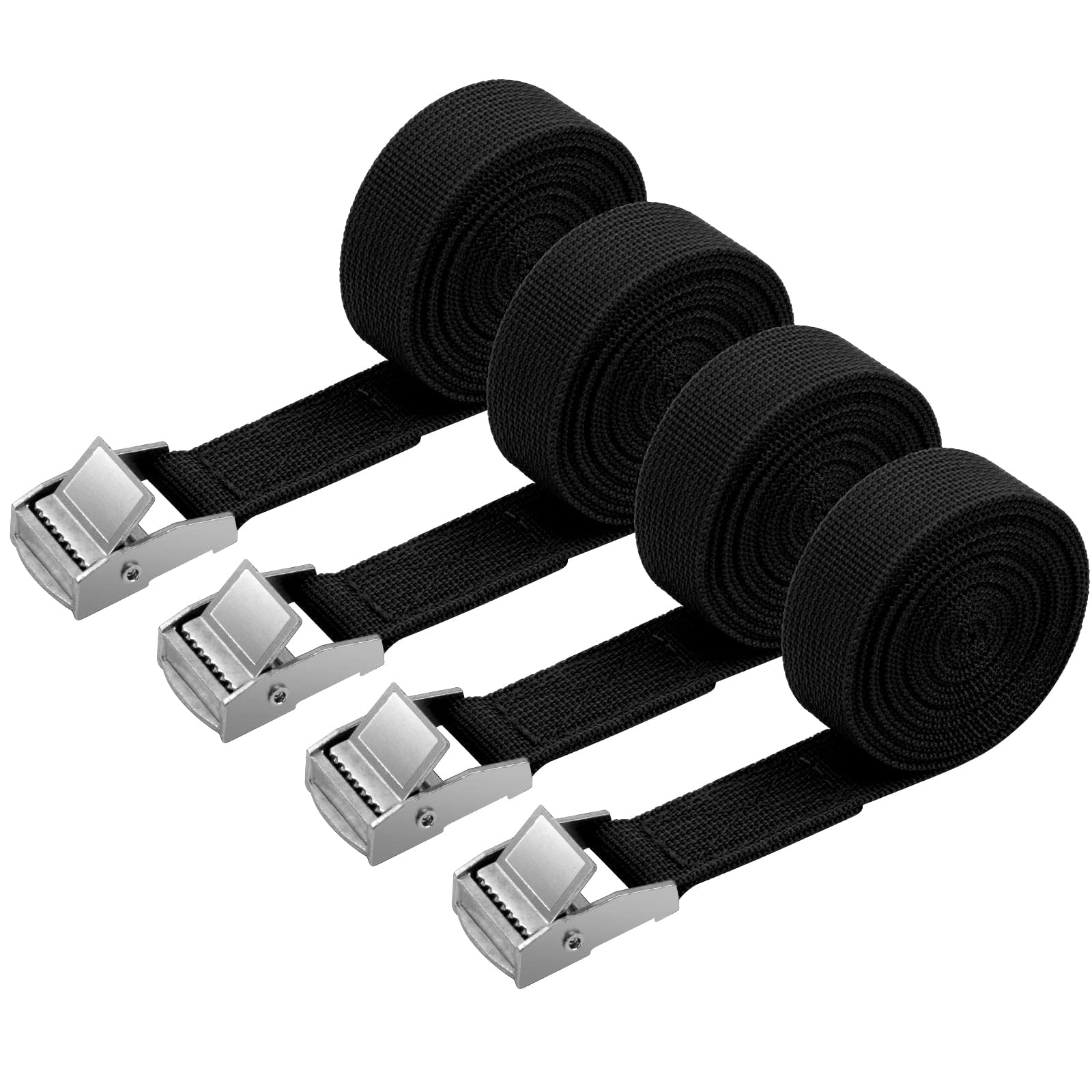 URAQT Tie Down Straps, 4 Pack Heavy Duty Tensioning Belts, 2M Adjustable Cargo S