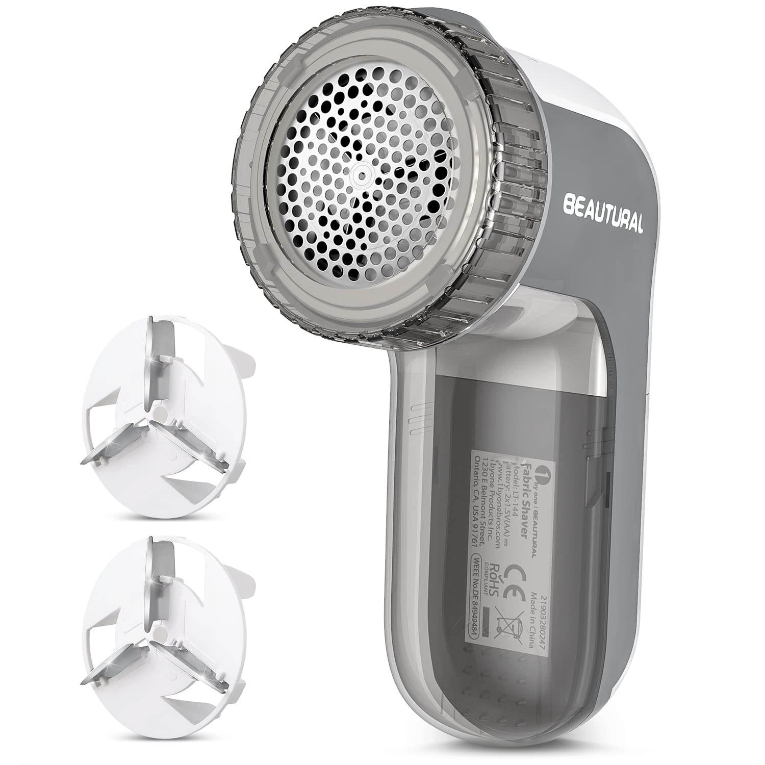 BEAUTURAL Fabric Shaver and Lint Remover, Portable Sweater Defuzzer | Battery Op