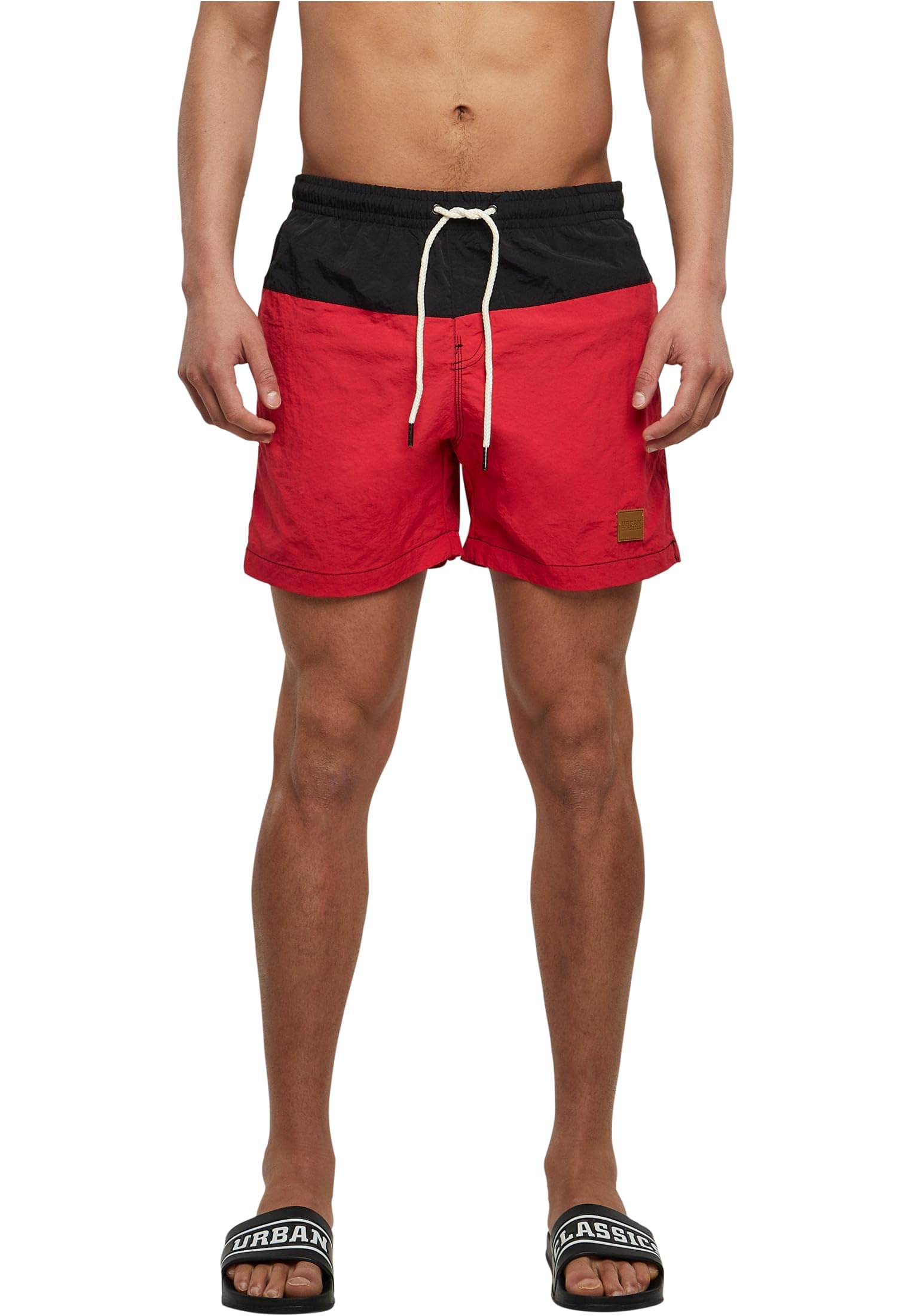 Urban Classics Men's Swim Shorts Block Swim Shorts for Men, Quick Drying, Resist