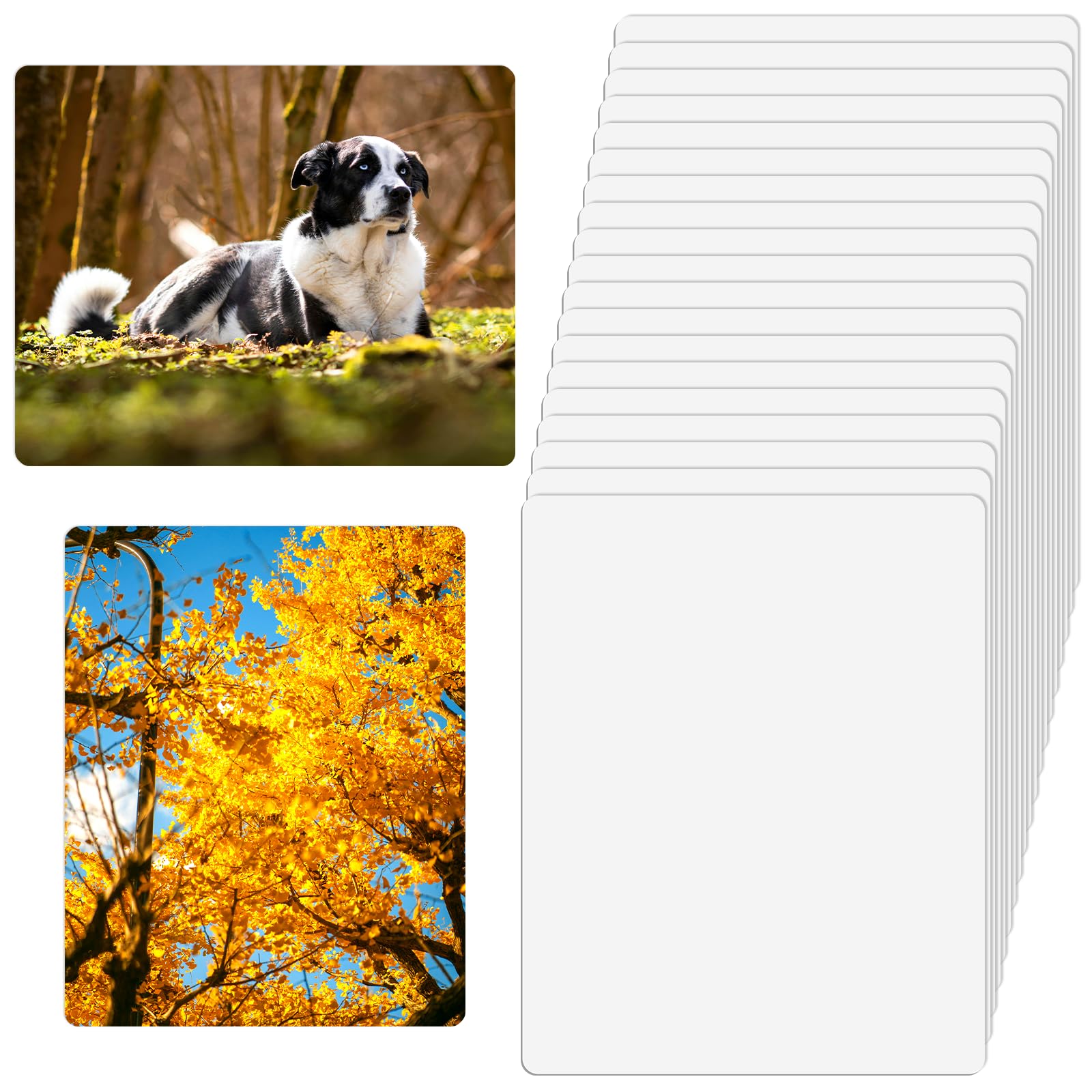 Xosjska 20 Pack 8''x10'' Sublimation Metal Photo Blanks, 0.45mm Aluminum Sublima