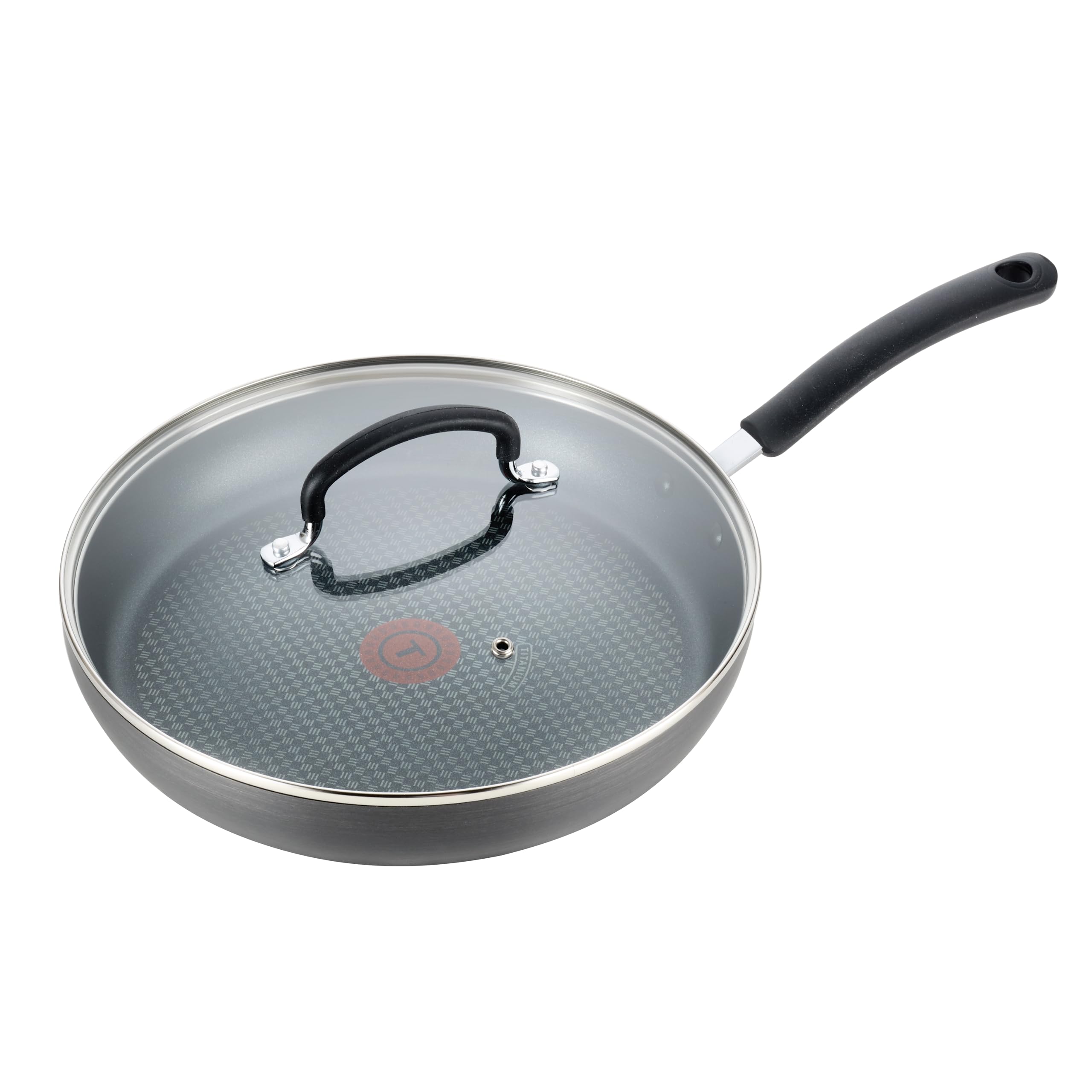 T-Fal Ultimate Hard Anodized Nonstick Fry Pan With Lid 12 Inch, Oven Broiler Saf