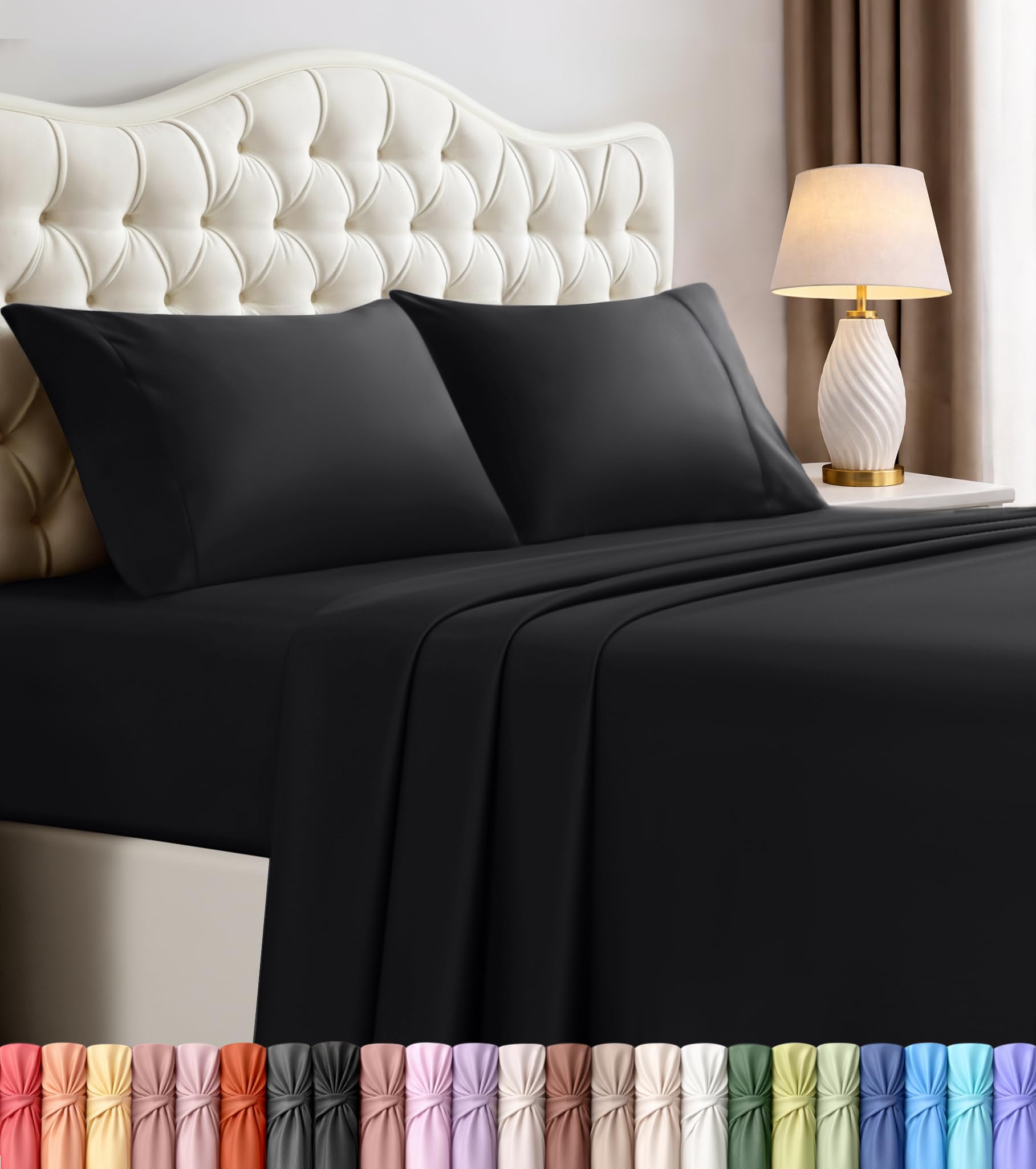 Utopia Bedding King Bed Sheets Set - 4 Piece Bedding - Brushed Microfiber - Shri