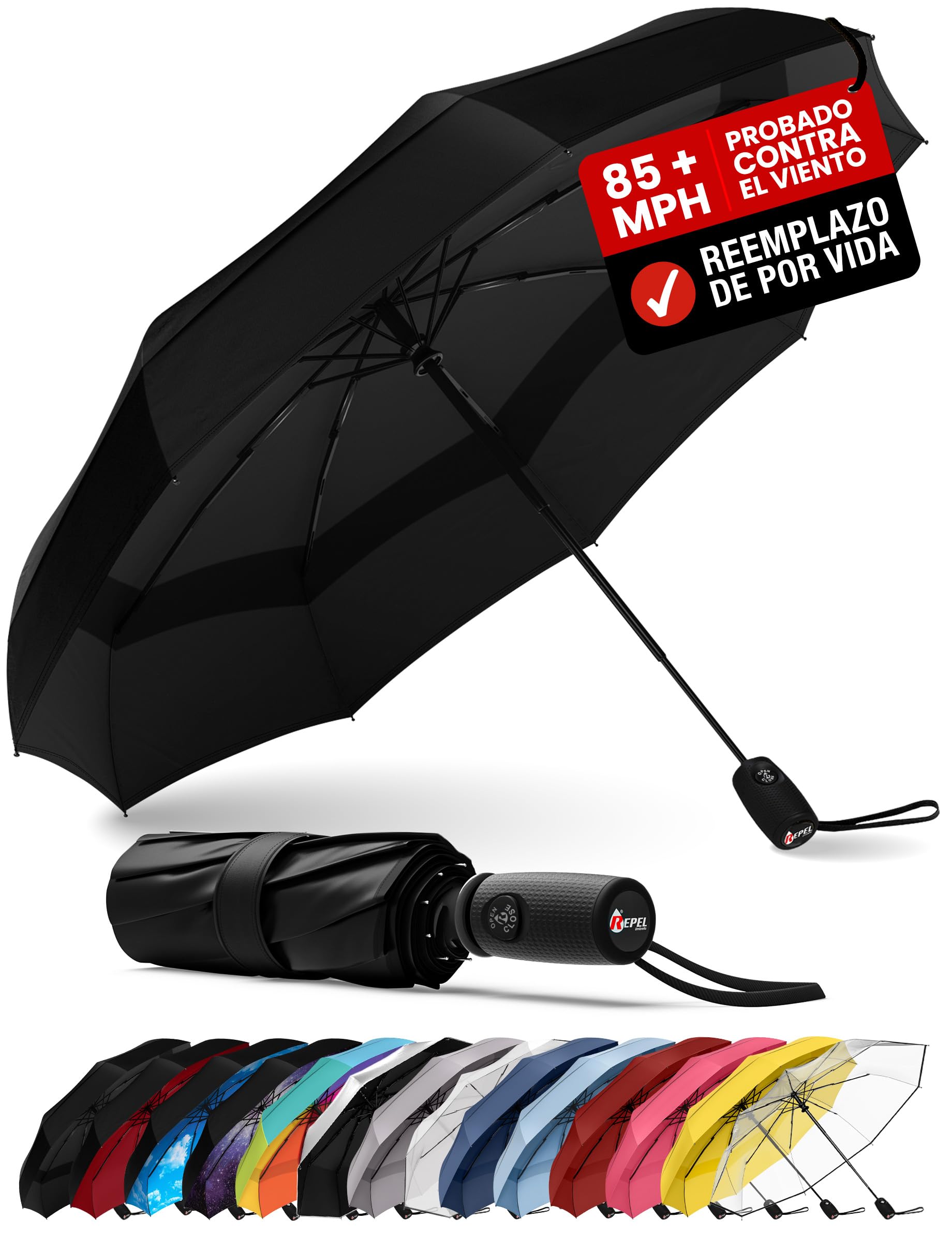 Repel Umbrella Automatic Folding Windproof Umbrella - Windproof Travel Umbrella 