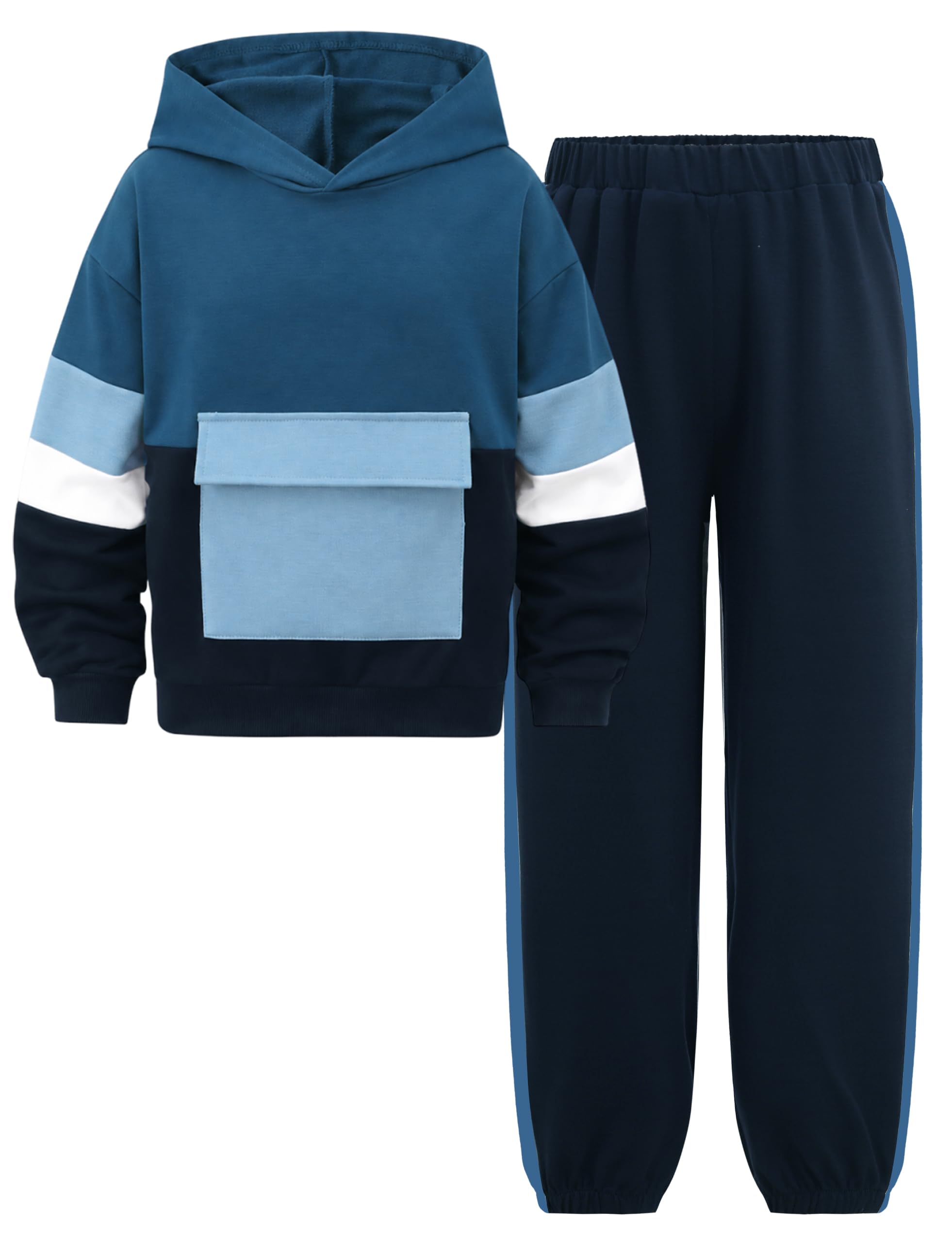 GEMLON ボーイズ パーカー コントラスト スウェットシャツ スウェットパンツ ボーイズ 服 6-14歳