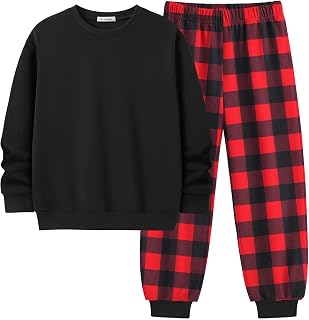 Arshiner Boys 2 Piece Sweatsuit Long Sleeve Pullover Sweatshirt & Pants Set