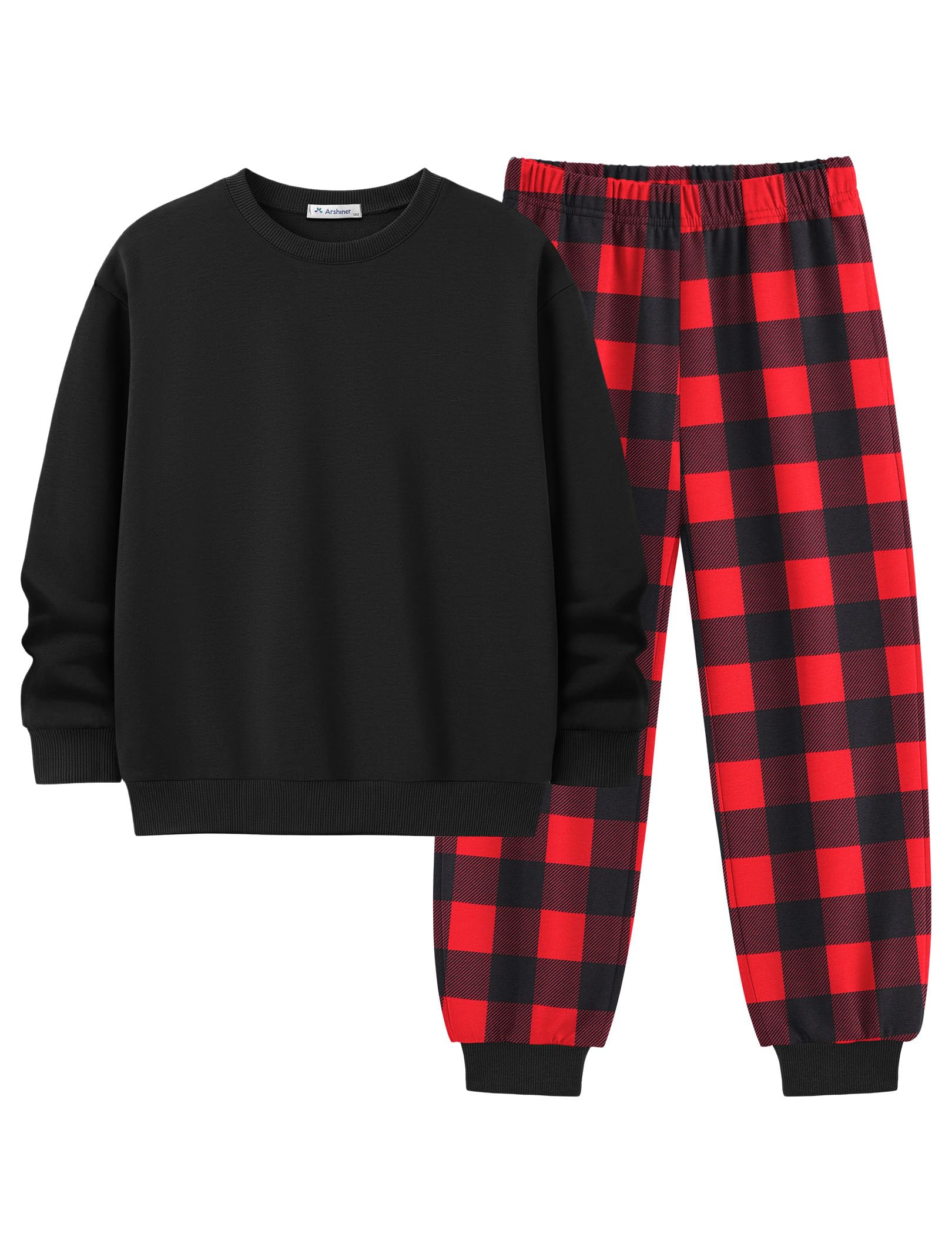 Arshiner Boys 2 Piece Sweatsuit Long Sleeve Pullover Sweatshirt & Pants Set
