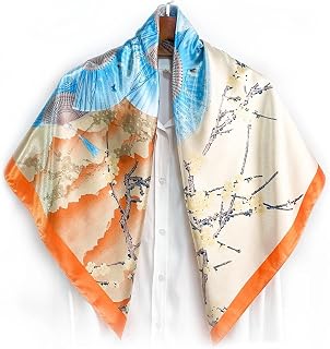 Silk Scarf for Women Lightweight Satin Hair Bandanas Head Scarves Satin Neck Wrap Headscarf 35"
