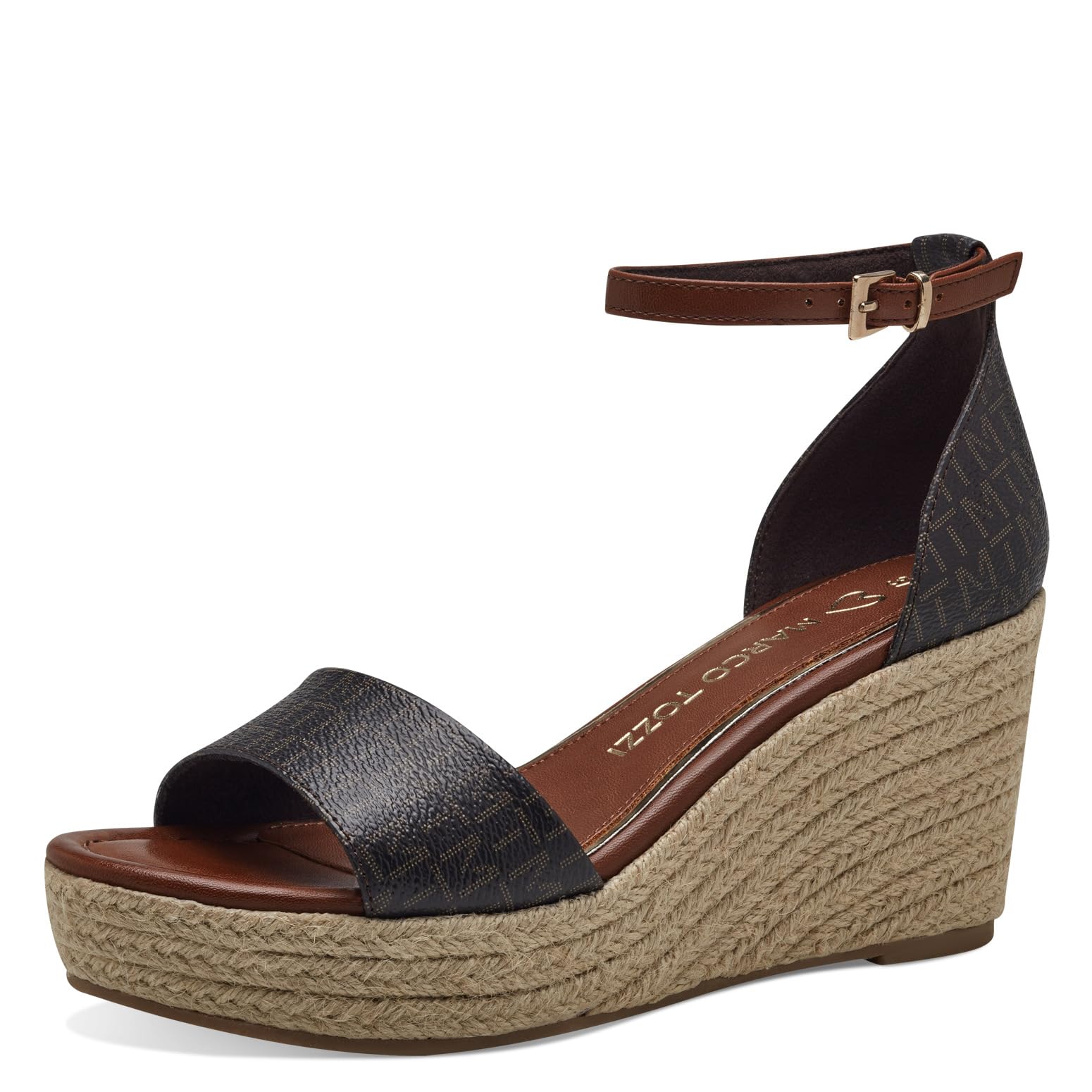 MARCO TOZZI Women's Wedge Heel Sandals with Adjustable Strap Summer